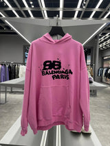 Balenciaga Hoodie New Graffiti Splash Ink BB Letter Sweater Hoodie for Men and Women