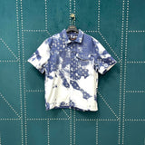 Louis Vuitton LV Shirt Allover Paisley Tie-Dye logo Shijia Turn-down Collar Short Sleeve Shirt Casual Business Versatile Slim Fit Unisex Jacket