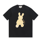 Gucci T-shirt Chest Letter Jacquard Bear Print logo round Neck Short Sleeve25ss New pure cotton T Unisex T-Shirt OS Loose Fit Base Shirt Top Half Sleeve T-Shirt