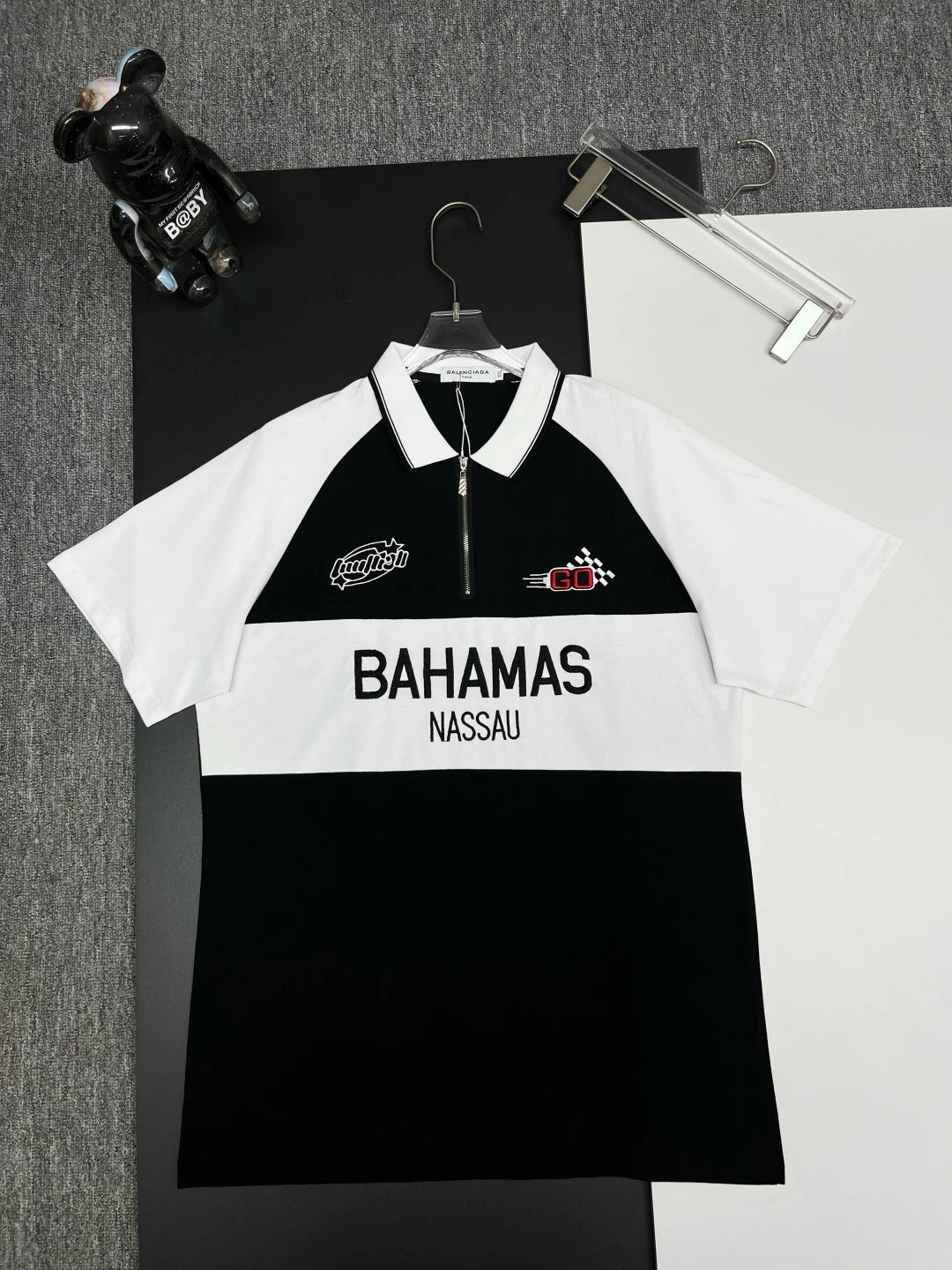 Balenciaga T-shirt Chest Letters logo Embroidery POLO Shirt Lapel Short Sleeve25ss New Unisex Summer Loose Short Sleeve T Business Commuter Short Sleeve Shirt Plus Size T-Shirt