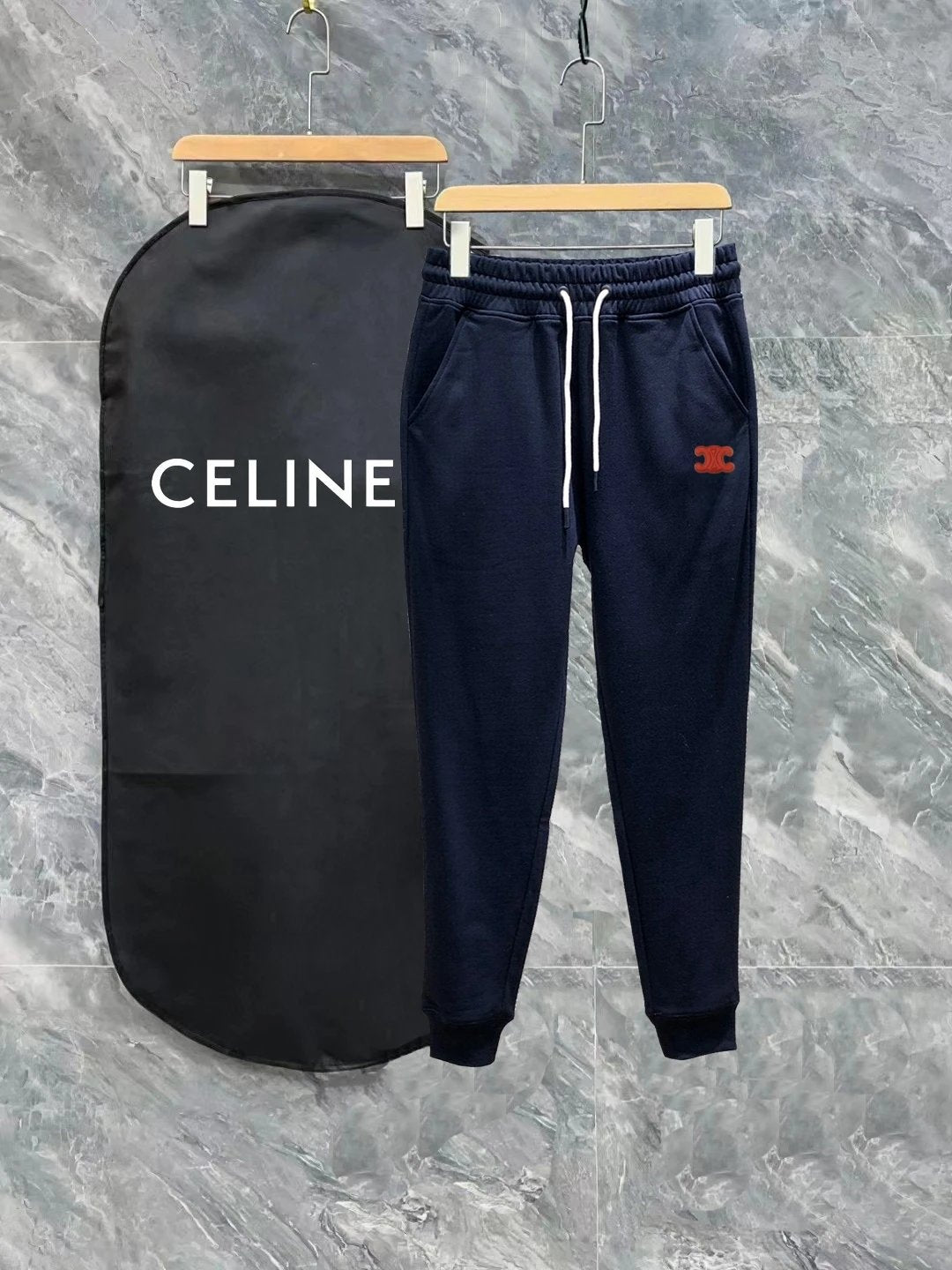 Celine Sweatpants Classic logo Ankle-Tied Sweatpants Sports Pants Autumn Men's and Women's Same Long Pants Drawstring Winter Loose plus Size Casual Pants High Waist