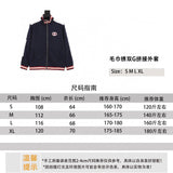 Gucci Jackets Towel Embroidery Splicing Coat Same Style for Men and Women