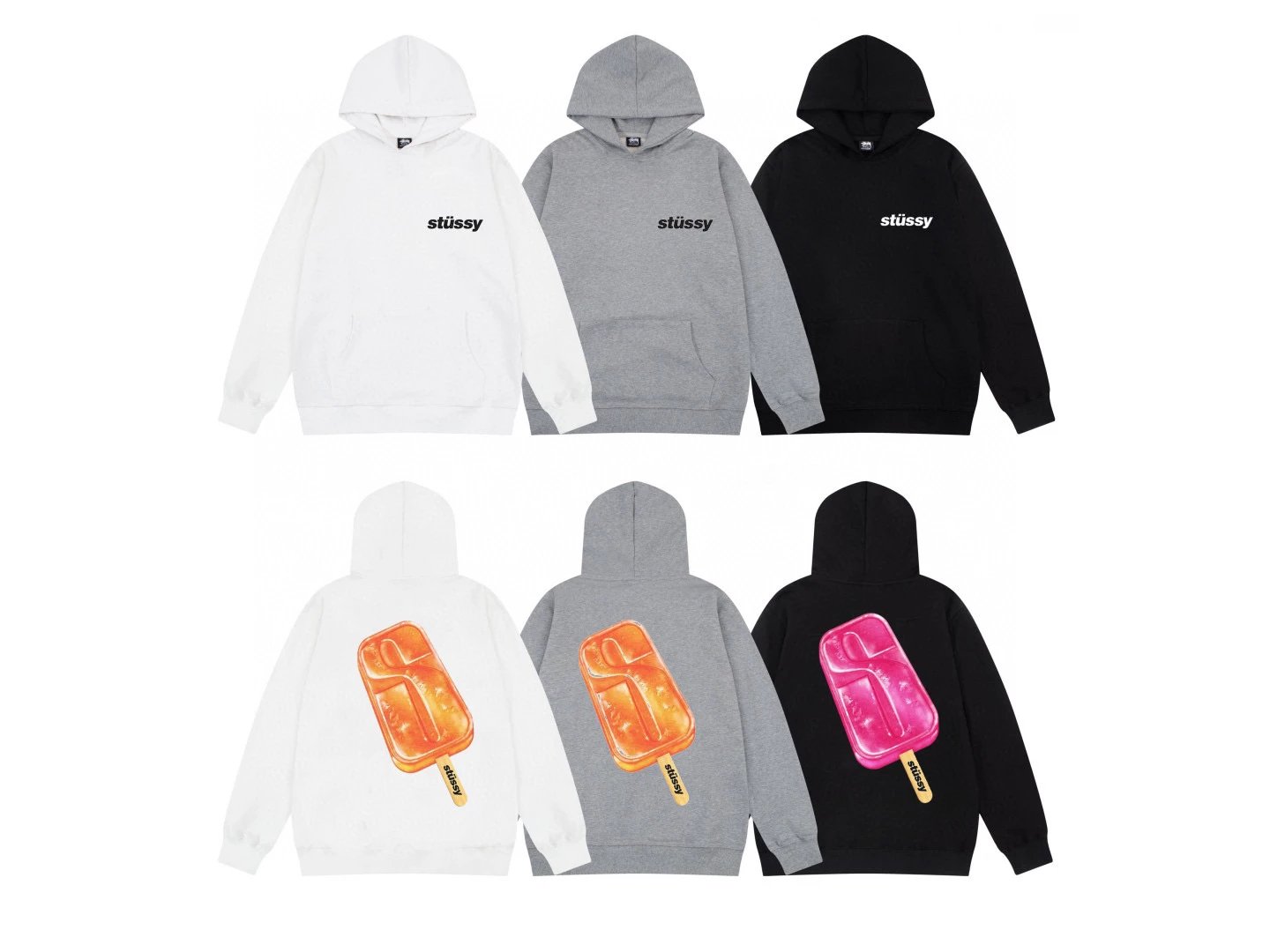 Stussy Hoodie Top Meimei Fashion Brand Classic Basic Style Hoodie World Parade Men's and Women's Couple Hooded Dice Sweater