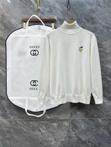 Gucci Sweater Donald Duck logo Turtleneck Sweater Coat Men's and Women's Same Style Outerwear OS Loose Top Long Sleeve Soft Glutinous Idle Style