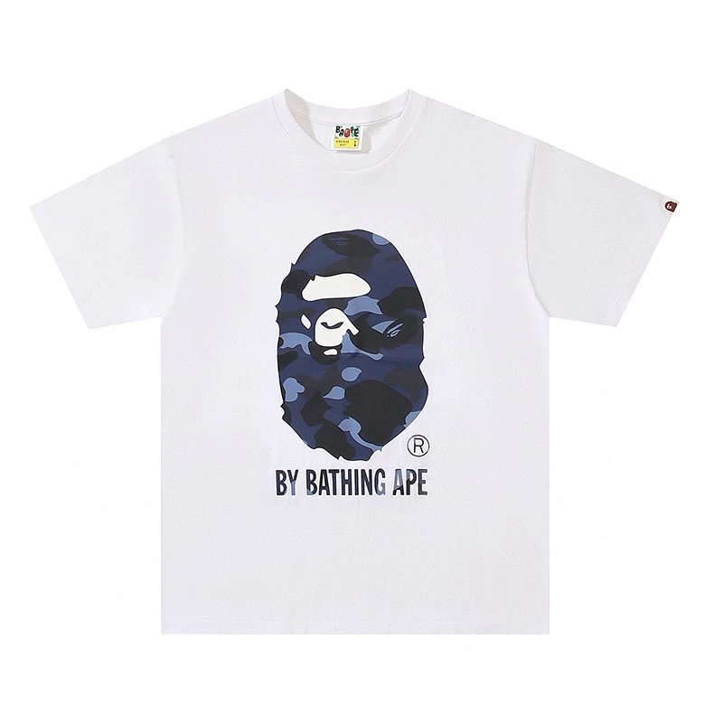 Bape T-shirt Top Version Counter Same Style Pure Cotton Summer Men's and Women's Same Fashion Loose All-Matching2024New Short Sleeve T T-shirt