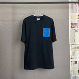 LOEWE T-shirt Chest Patch Embroidery logo round Neck Short Sleeve25ss New pure cotton T Unisex T-Shirt OS Loose Fit Base Shirt Top Half Sleeve T-Shirt
