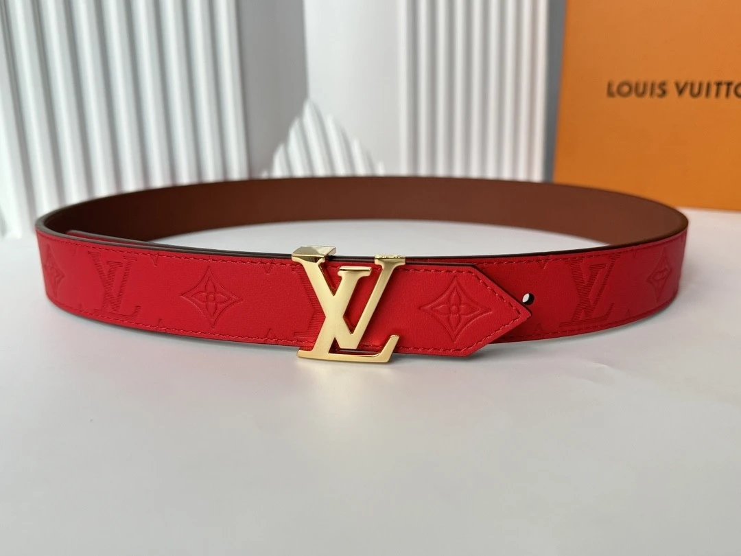 Louis Vuitton LV Belt Top version 【Counter Quality】Belt New Belt3.0cm Women's Belt Metal Buckle Women's Leather Belt with Classic Presbyopic Chessboard Grid Belt with Genuine Goods Packaging No Problem in and out of the Counter Versatile Casual Fashion Fo