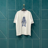 Louis Vuitton LV T-shirt Astronaut Print on the Chest logo round Neck Short Sleeve25ss New pure cotton T Unisex T-Shirt OS Drop Shoulder Loose Fit Base Shirt Top T-Shirt Short Sleeve