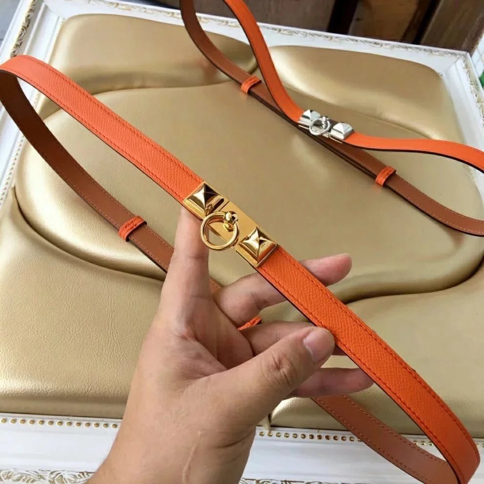 Hermes Belt Top version Brand New and High Quality kelly Belt Women's Imported Cowhide Casual Fashion All-Matching Leather Belt Women's Closing Belt Belt