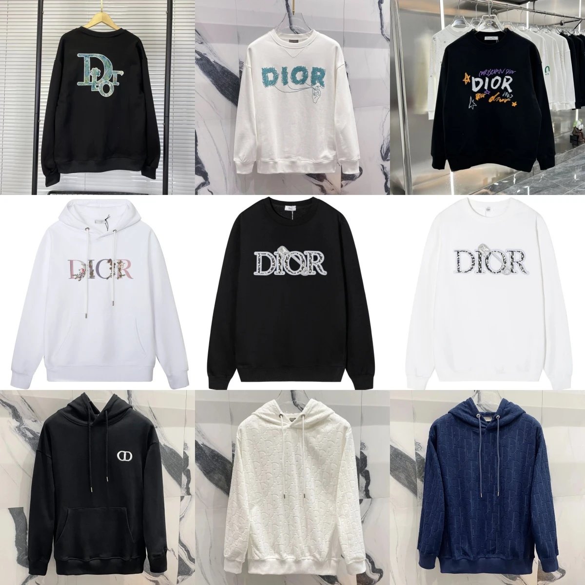 Dior Hoodie `Top`High-Grade Version Fashionable All-Match Hooded Sweater002