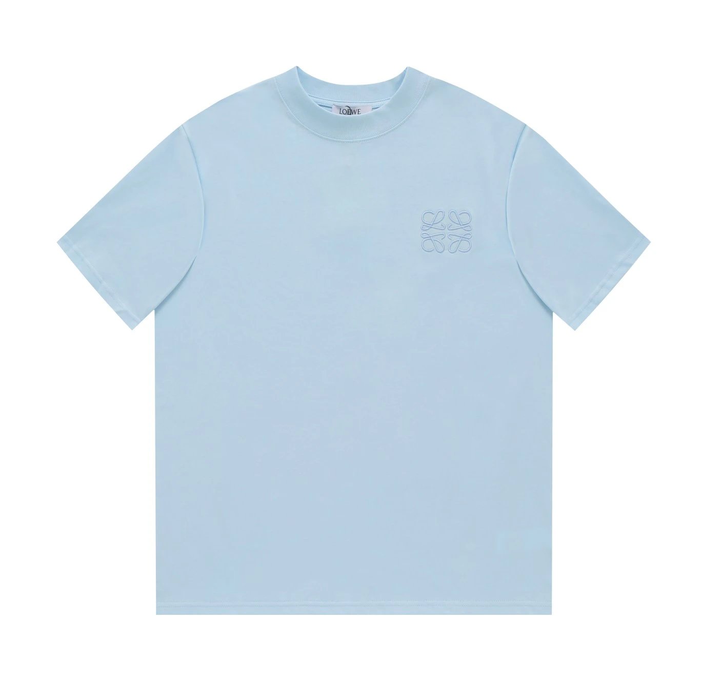 LOEWE T-shirt Classic Chest Embroidery logo round Neck Short Sleeve25ss New Pure Cotton Unisex Style T T-shirt OS Loose Fit Base Shirt Top Half Sleeve T-Shirt