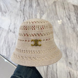 Celine Hat Brand logo Fisherman Hat Casual Sun Protection UV Protection Plain Face Covering Sun Hat Outdoor Versatile Flat Top Bucket Hat