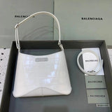 Balenciaga Bag Top version 【Level Surrogate Shopping】2022Spring and Summer New gXXhobo Crocodile Pattern hobo Underarm Bag Shoulder Messenger Bag Women's Bag