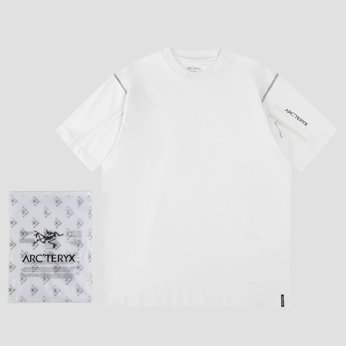 Arc'teryx T-shirt Chest Bird Lettering Embroidered Patchwork Print logo round Neck Short Sleeve25ss New Pure Cotton Unisex Style T Casual T-Shirt Base Layer Shirt OS Loose Fit Half Sleeve Top Plus Size