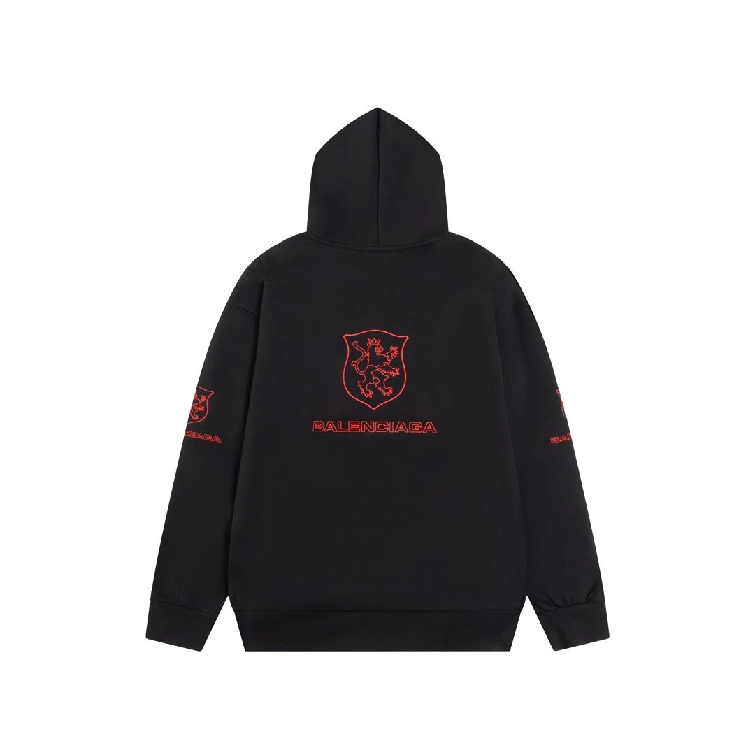 Balenciaga Hoodie Embroidered Letter Pattern Hoodie Sweatshirt Jacket Unisex Sports Casual OS Loose fit versatile style