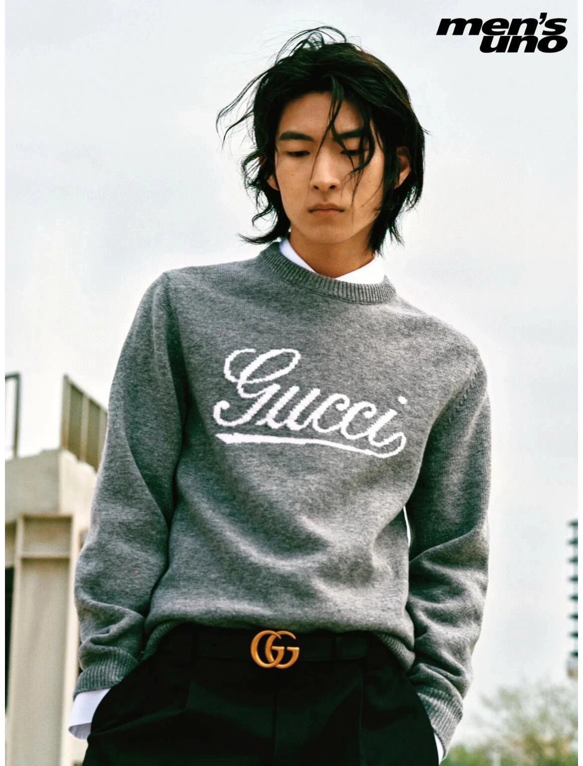 Gucci Sweater Smoke Gray Signature logo Intricately Knitted Sweater Thickened Warm Casual Loose Pullover Crew Neck Knitwear Unisex Sweater24ss Autumn and Winter New Products