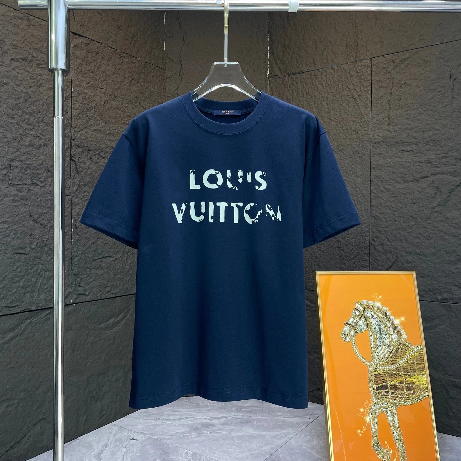 Louis Vuitton LV T-shirt Chest Letter Print logo round Neck Short Sleeve25ss New pure cotton T Unisex T-Shirt OS Loose Fit Base Shirt Top Half Sleeve T-Shirt