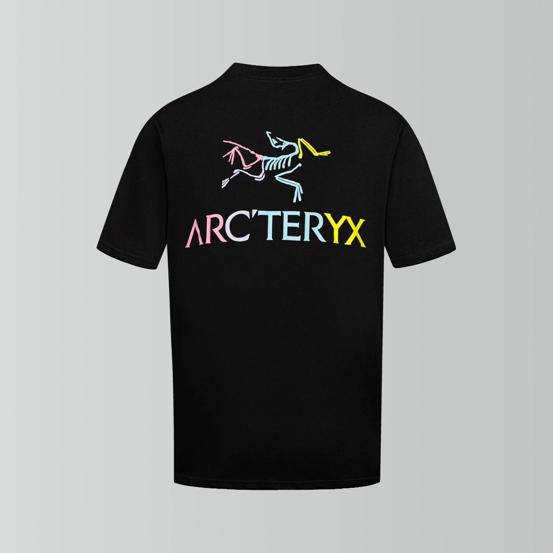 Arc'teryx T-shirt Back Colorful Bird Letter Print logo round Neck Short Sleeve25ss New Pure Cotton Unisex Style T T-shirt OS Loose Fit Base Shirt Half Sleeve T-Shirt Top Half Sleeve