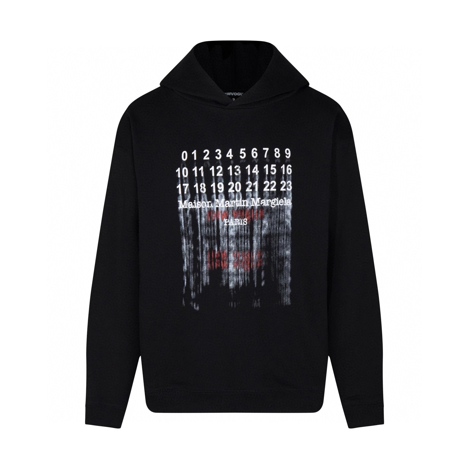 Maison Margiela Hoodie Top Version Printed Men's and Women's Same Hooded Pullover Hoodie