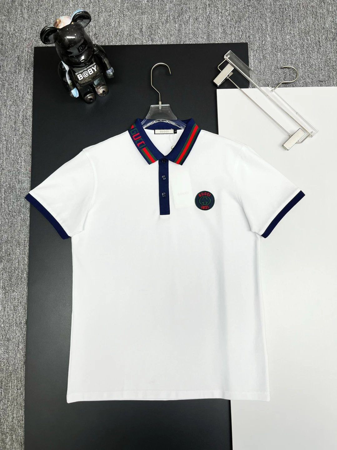 Gucci T-shirt Chest Brand Embroidery logoPOLO Shirt Lapel Short Sleeve25ss New Unisex Summer Short Sleeve OS Loose T Business Half Sleeve Shirt Plus Size T-Shirt