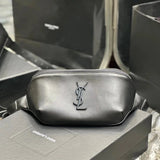 YSL Women's Bag Top version 【Super Original Leather】Classic CLASSIC Caviar Leather Pocket&Chest Bag Men's Shoulder Bag Messenger Bag Women's Bag Small Bag Mobile Phone Bag Storage Bag Waist Bag