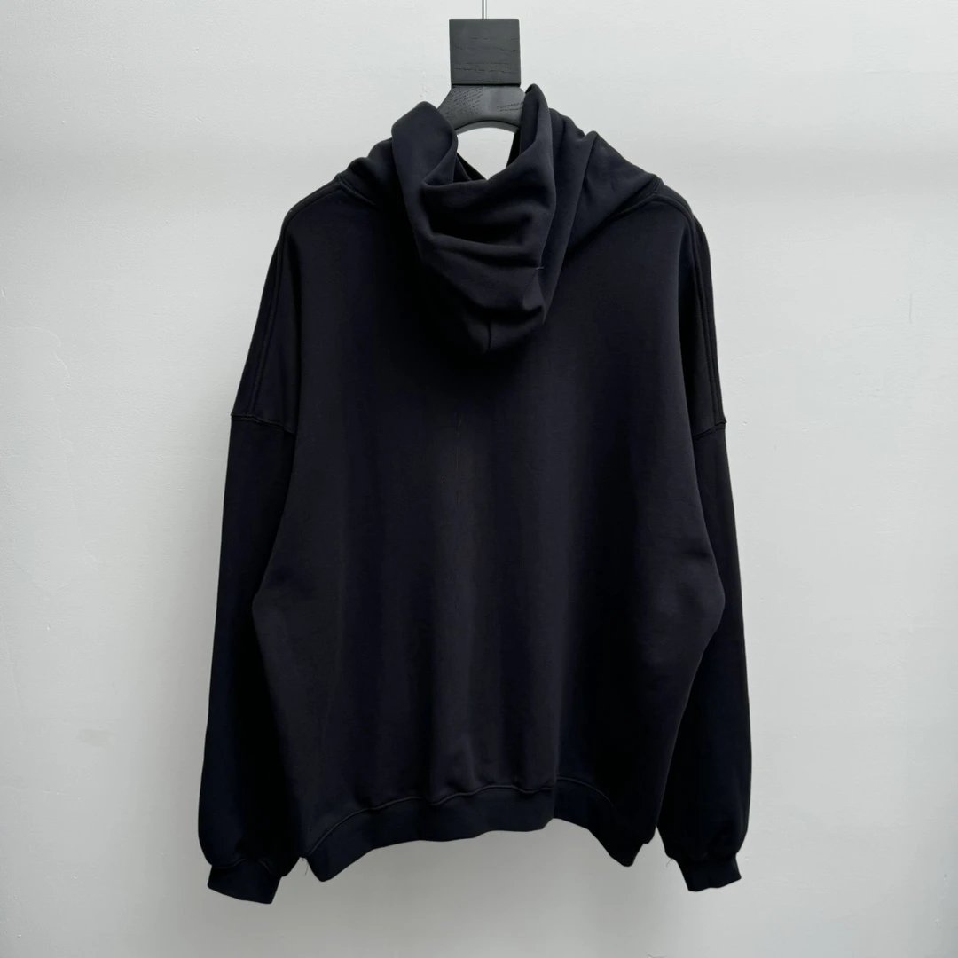 Balenciaga Hoodie Heart Wireless Print Hoodie Sweatshirt Pure Cotton Terry Pullover Hoodie Sportswear os Unisex Fit Top24ss Autumn and Winter New Products