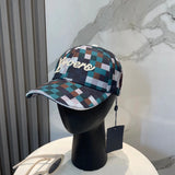 Louis Vuitton LV Hat Full Jacquard Print logo Baseball Cap Sunshade Sun Protection Duckbill Cap Large Head Circumference Slimming Face Curved Brim Versatile Sports Hat for Men and Women Couples Same Style