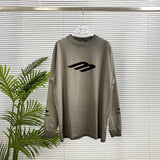 Balenciaga Hoodie Distressed Long Sleeves T Sweatshirt Crew Neck Long Sleeve Base Shirt Jacket Top Fashion Unisex Sports Casual Loose Fit Versatile Autumn Winter New Arrival