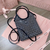 Miu Miu Bag Top version 【Highest Edition Counter Synchronization】Hot Rhinestone Crystal Bag Steamed Crystal Bun New Rhinestone Handle Bag Rhinestone Bag Handbag Women's Bag Vertical Version Steamed Crystal Bun Little Tote mini Tote Bag5ba281