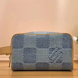 Louis Vuitton LV Wallets/Clutches Top version 【Top with High Version】【LockerDoppKit Toilet Bag】M83112Flower(Silk Screen)Black Color Wash Bag DOPP Toilet Bag/Cosmetic Bag Men's and Women's Bags Handbag Presbyopic M83112Black Flower Wash Bag Large M12641
