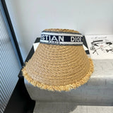 Dior Hat Brand Logo logo Baseball Cap Sun Hat Sun Protection Duckbill Cap Unisex Couple Style Large Head Circumference Slimming Face Curved Brim Versatile Sports Hat