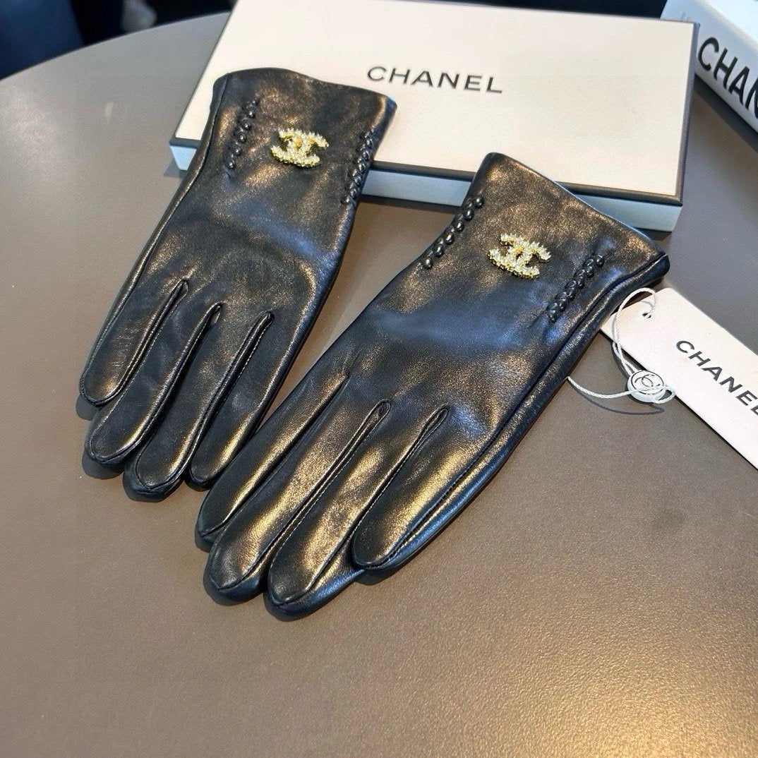 Chanel Gloves Casual Fashion Leather Gloves2024New Exclusive Launch‼Touch Screen Gloves【Original Quality】Official Network Synchronization Ladies New High-End Sheepskin Gloves Goddess First Choice Can Not Be Missed 100% Choose Imported Sheepskin Leather De