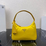 PRADA Bag Top version Original Order2020Re-Edition Autumn and Winter New Nylon Shoulder Girdle Hobo Nylon Shoulder Bag Underarm Bag Handbag Women's Bag2000