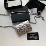 Chanel Wallet Top version 【Original Leather】Small New Chain Waist Bag Small Bag Crossbody Bag Wallet Coin Purse Caviar Cowhide Lady's Wallet Small Chain Bag