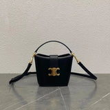 Celine women's bag Top version 【Original Leather】2024Early Spring New Mini Bucket Handbag Bucket Bag TRIOMPHE Arc De Triomphe Mini Cowhide Bucket Bag Bucket Bag100943