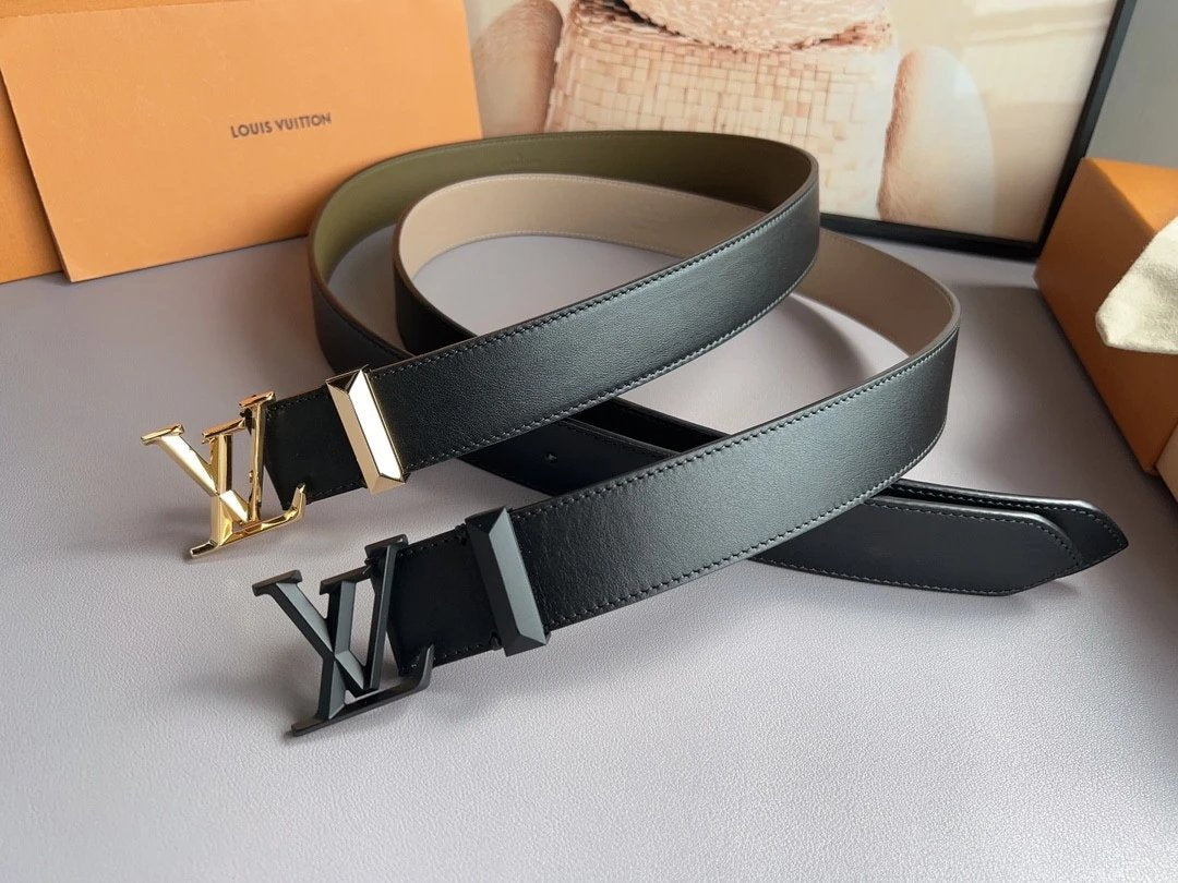 Louis Vuitton LV Belt Top version 【Counter Quality】The Most New Belt3.5cm Men's Belt Metal Buckle Men's Leather Belt with Classic Chessboard Plaid Belt with Genuine Goods Packaging in and out of the Counter No Problem Versatile Casual Fashion Formal Wear