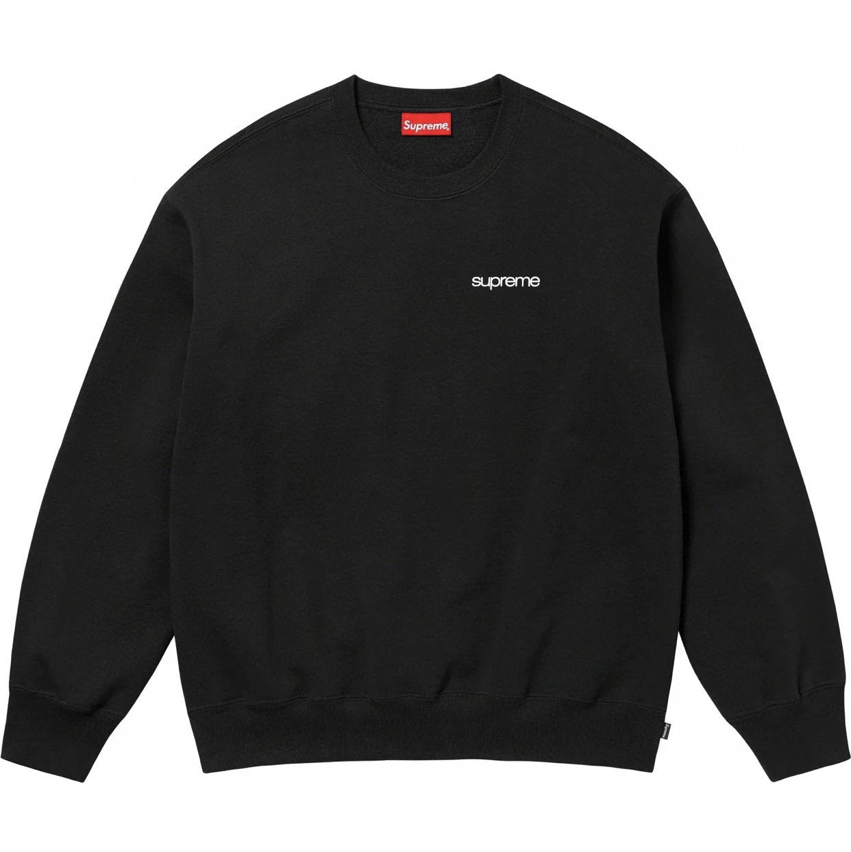 Supreme Hoodie Top Version in Stock Small logo Solid Color Fleece-Lined Crew Neck Sweater