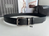 Zegna Belt Top version Original Imported Calf Leather Belt for Business Men Pant Belt3.5CM Belt Double-Sided Dual-Use Men's Needle Belt Suitable for Men's Business Double-Sided Cowhide Classic Belt Gift Box Packaging Ferragamo Montblanc Kuqi