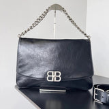 Balenciaga Bag Top version 【Super Original Leather】New23FallBBSoft Series Chain Underarm Bag Large Men's Bag Crossbody Bag Shoulder Bag Messenger Bag New Women's Bag Chain Bag Backpack Underarm Bag