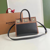 Burberry Women's Bag Top version 【Level Surrogate Shopping】New Tote Bag Shopping Bag Title Terler Handbag Tote Bag Commuter Bag Office Worker Messenger Bag Women's Bag