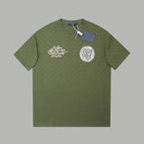 Louis Vuitton LV T-shirt Chest Checkerboard Pattern Embroidery logo round Neck Short Sleeve25ss New pure cotton T Unisex T-Shirt OS Drop Shoulder Loose Fit Base Shirt Top T-Shirt Short Sleeve