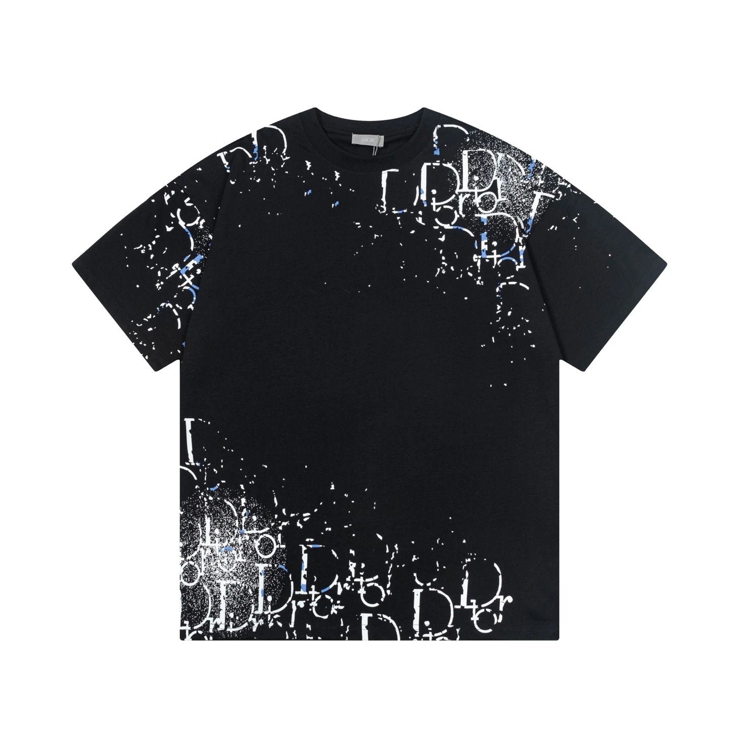Dior T-shirt Chest CD Alphabet Graffiti Inkjet Print logo round Neck Short Sleeve25ss New Pure Cotton Unisex Style T T-shirt OS Loose Fit Base Shirt Top Half Sleeve T-Shirt