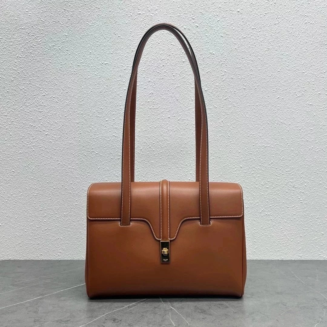 Celine women's bag Top version 【Level Surrogate Shopping】SOFT16Medium32cm Large Size38cm Large Shopping Bag Computer Bag Office Intellectual Handbag Shopping Bag Commuter Bag Tote Tote Bag Selene Women's Bag