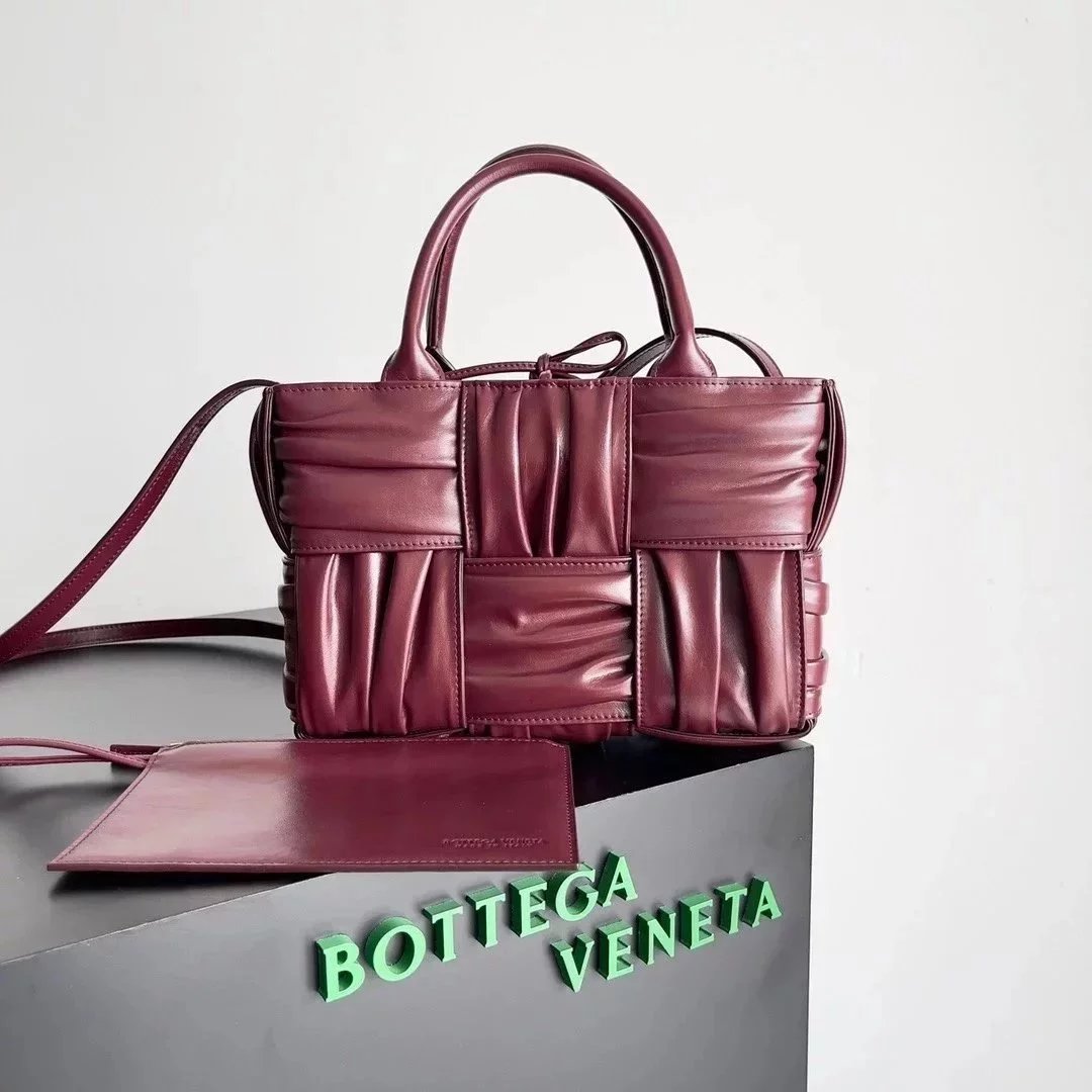 Bottega Veneta Women's Bag Top version 【Super High Version Original Factory】2023Early Spring New Home Arco Pleated Tote Bag Tote Bag New Arco Tote Bag Shopping Bag Mummy Bag Large Handbag Mini Tote Vegetable Basket Bag Woven Bag Woven Tote Bag Women's Bag