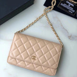 Chanel Women's Bag Top version 【**Original Leather】woc Latest Version Suction Clasp WOC Original Caviar Cowhide Sheepskin Chain Bag Flap Bag Flap Bag Diamond Pattern Bag Fortune Bag WOC Fighter in