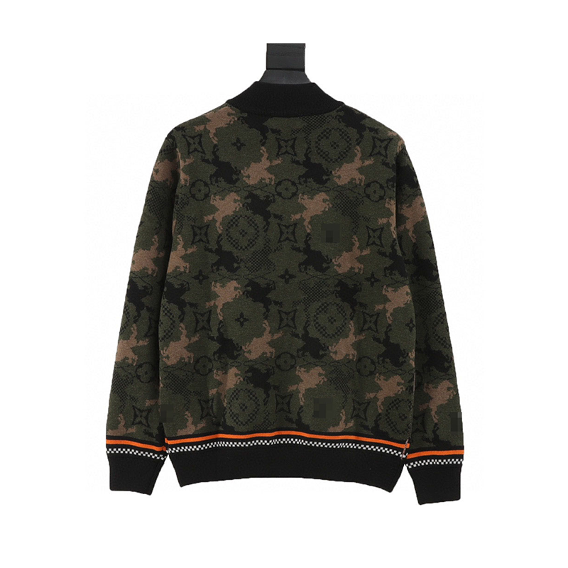 Louis Vuitton LV Jackets Western Denim Jacquard Camouflage Knitted Coat for Men and Women