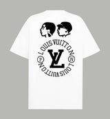 Louis Vuitton LV T-shirt Back Cartoon Portrait Letter Print logo round Neck Short Sleeve25ss New Pure Cotton Unisex Style T T-shirt OS Loose Fit Base Shirt Top Half Sleeve T-Shirt