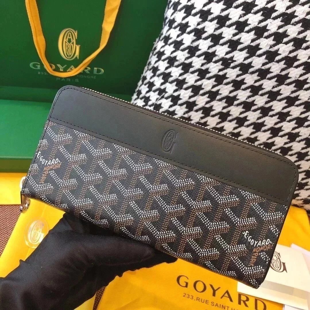 Goyard Bag Top version South Korea Surrogate Shopping Duty Free Latest Upgraded Version Men's Women's Zipper Long Purse Unisex Long Wallet Clutch Card Holder Coin Purse Multi-Color Optional Color Matching Classic19cm