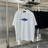 Balenciaga T-shirt Three-Dimensional Silicone M Round Neck Short Sleeve Pure Cotton Unisex T Shirt Bottoming Shirt OS Loose Fit T-Shirt