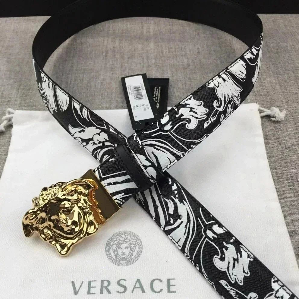 VERSACE Belt Top version Belt Men's Women's Universal Belt Belt Classic Printing Imported from Italy Cowhide Leather Business Casual Fashion Trend